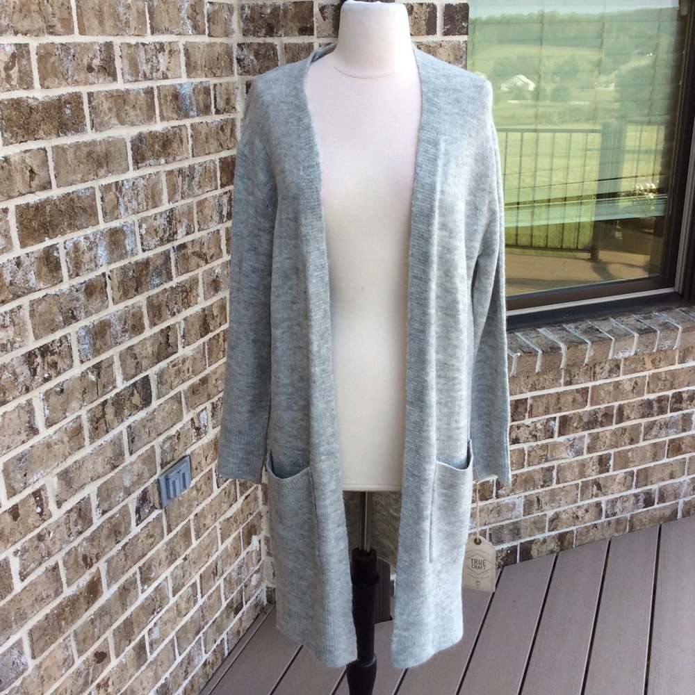 Sweater Long Gray Cardigan True Craft Womens M New - Picture 2 of 6